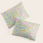 Botanical Garden - Lilac, Blue and Green  Pillow Sham Gallery Image 3