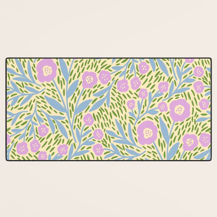 Botanical Garden - Lilac, Blue and Green  Desk Mat Gallery Image 3