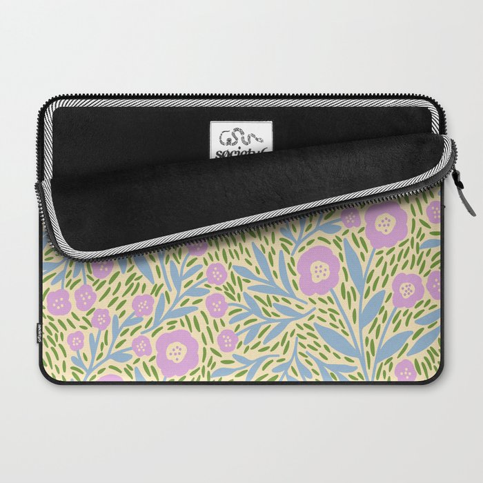 Botanical Garden - Lilac, Blue and Green  Laptop Sleeve Gallery Image 2