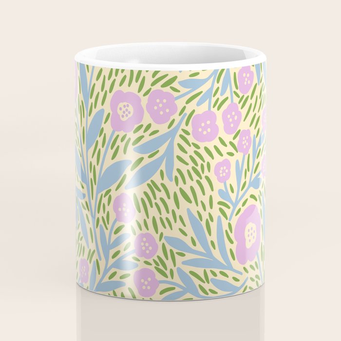 Botanical Garden - Lilac, Blue and Green  Coffee Mug Gallery Image 4
