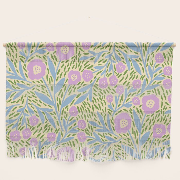 Botanical Garden - Lilac, Blue and Green  Wall Hanging Gallery Image 1