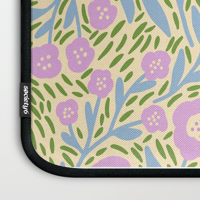 Botanical Garden - Lilac, Blue and Green  Laptop Sleeve Gallery Image 3