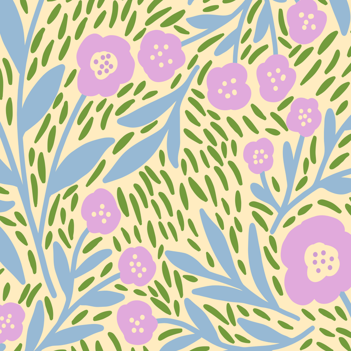 Botanical Garden - Lilac, Blue and Green  Coffee Mug Gallery Image 2