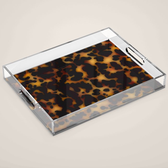 tortoiseshell tortoise shell  Acrylic Tray Gallery Image 1
