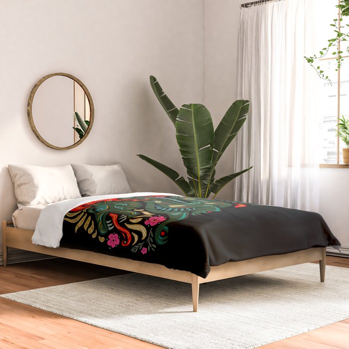 Dragon - Red, Black, Green Comforter Gallery Image 2
