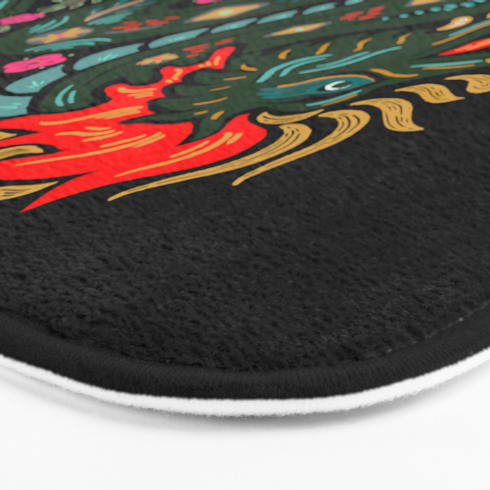 Dragon - Red, Black, Green Bath Mat Gallery Image 3