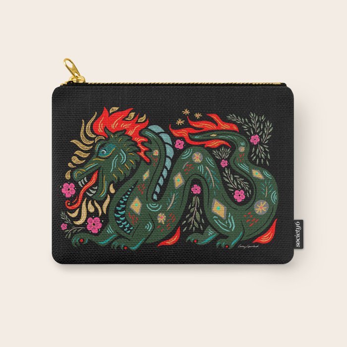 Dragon - Red, Black, Green Carry All Pouch Gallery Image 1