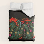 Dragon - Red, Black, Green Comforter Gallery Image 6