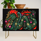 Dragon - Red, Black, Green Credenza Gallery Image 1