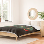Dragon - Red, Black, Green Duvet Cover Gallery Image 2