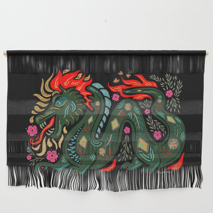 Dragon - Red, Black, Green Wall Hanging Gallery Image 1