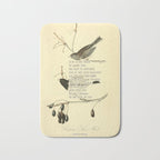 Bird Divinations: Snow Bird (about: almanacofbirds.org) Bath Mat Gallery Image 1