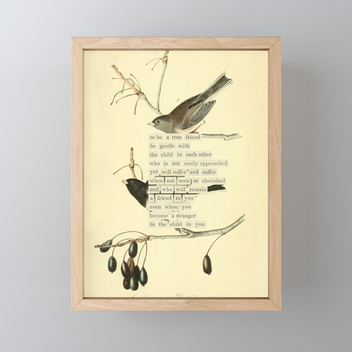 Bird Divinations: Snow Bird (about: almanacofbirds.org) Mini Art Print Gallery Image 1