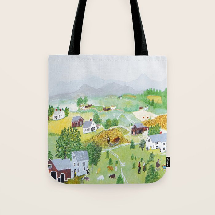 Anna Mary Robertson 'Grandma' Moses Mountains American Folk Art Tote Bag Gallery Image 1