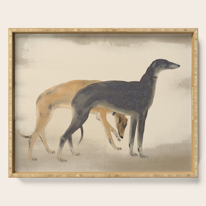 Two Sighthounds Serving Tray Gallery Image 1