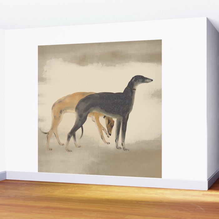 Two Sighthounds Wall Mural Gallery Image 2