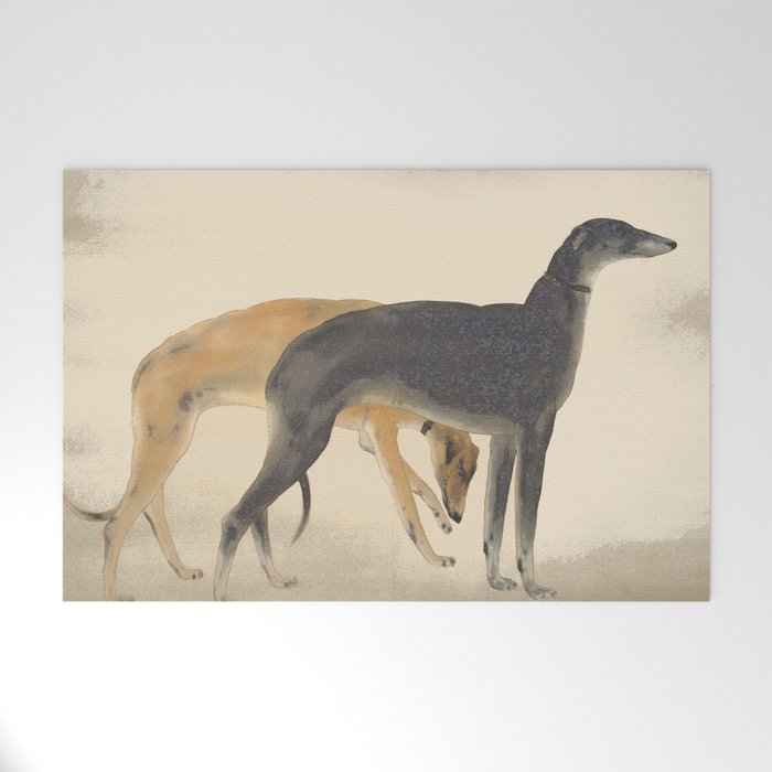 Two Sighthounds Welcome Mat Gallery Image 1