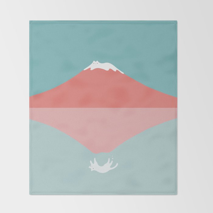 Cat Landscape 194: Reflection Throw Blanket Gallery Image 2