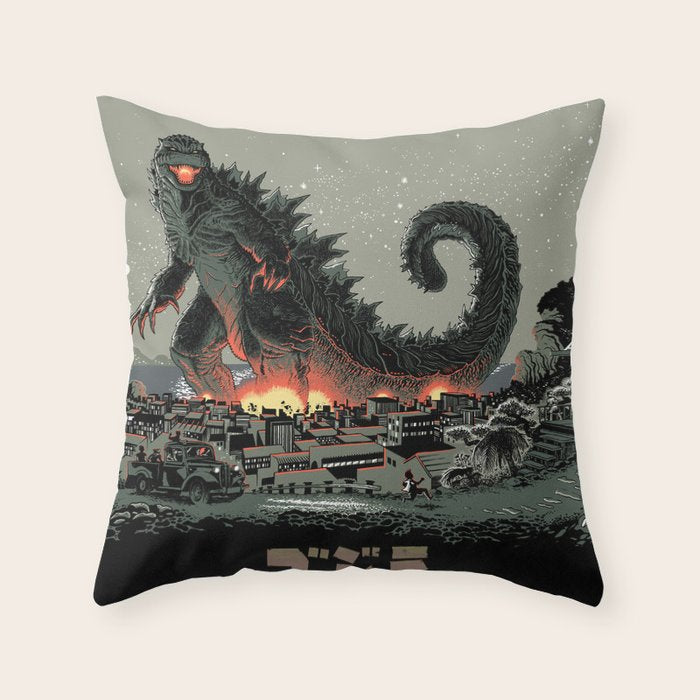 Godzilla - Gray Edition Throw Pillow Gallery Image 6