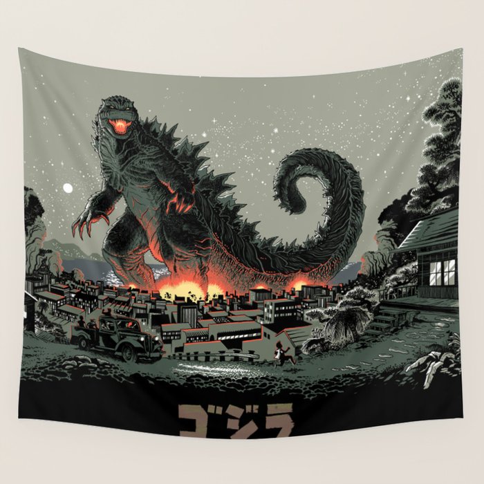 Godzilla - Gray Edition Wall Tapestry Gallery Image 4