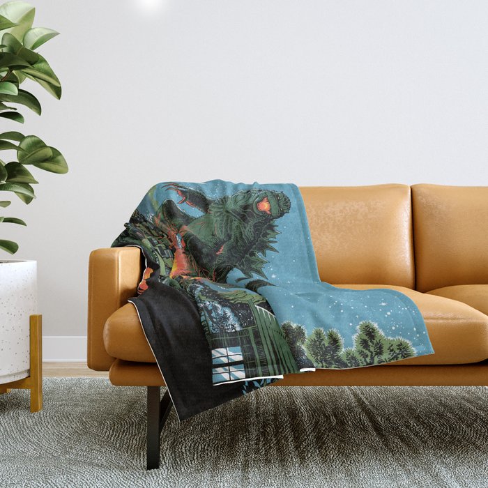 Godzilla - Blue Edition Throw Blanket Gallery Image 1