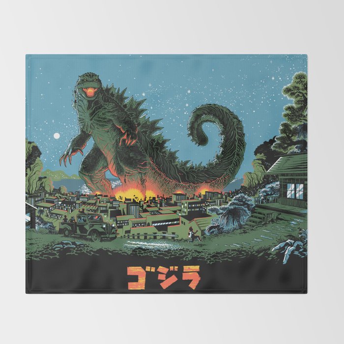 Godzilla - Blue Edition Throw Blanket Gallery Image 2