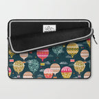 Hot Air Balloons - Retro, Vintage-inspired Print and Pattern by Andrea Lauren Laptop Sleeve Gallery Image 2