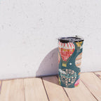 Hot Air Balloons - Retro, Vintage-inspired Print and Pattern by Andrea Lauren Travel Mug Gallery Image 4