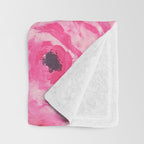 Pink Peonies on Blush Throw Blanket Gallery Image 3