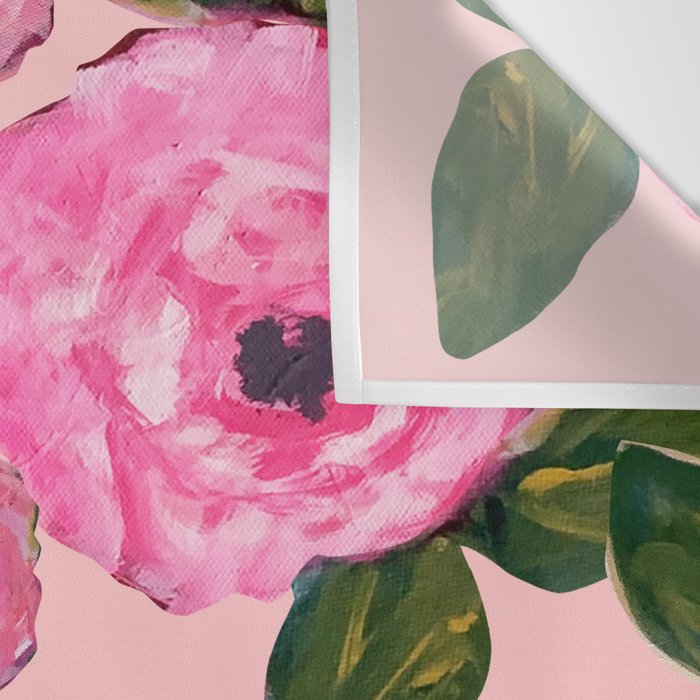 Pink Peonies on Blush Wall Tapestry Gallery Image 3