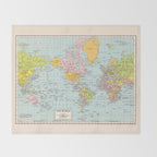 World Map Throw Blanket Gallery Image 2