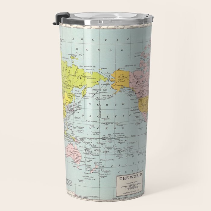 World Map Travel Mug Gallery Image 3