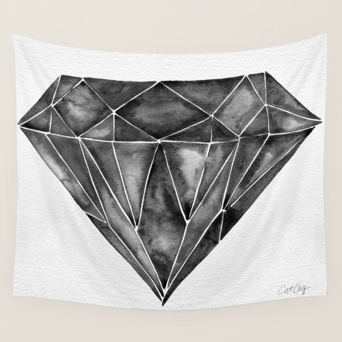 Black Diamond Wall Tapestry Gallery Image 1