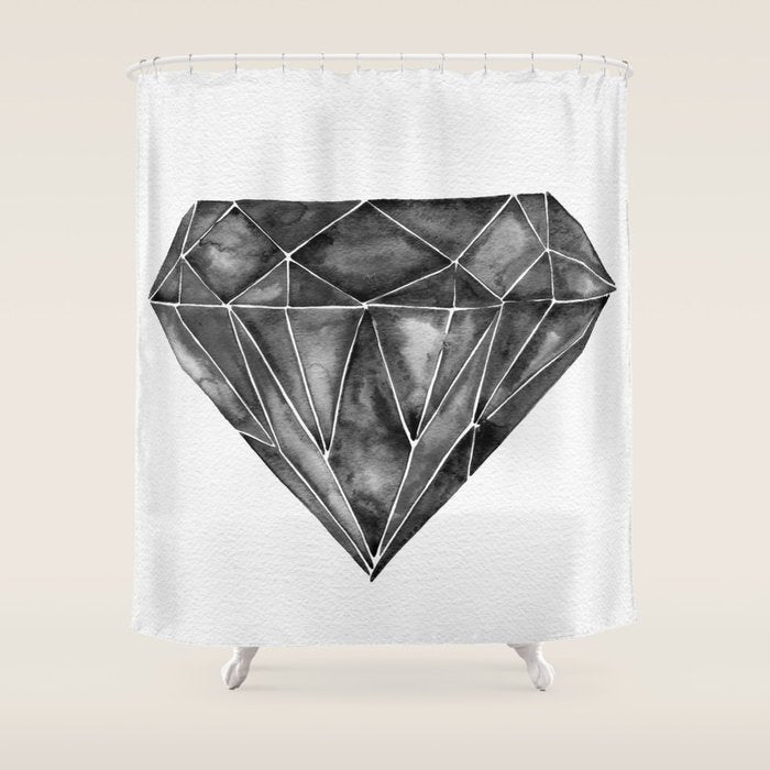 Black Diamond Shower Curtain Gallery Image 1