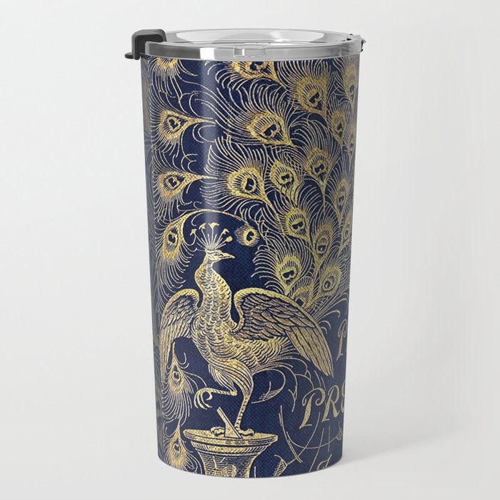 Pride and Prejudice by Jane Austen Vintage Peacock Book Cover Travel Mug Gallery Image 3
