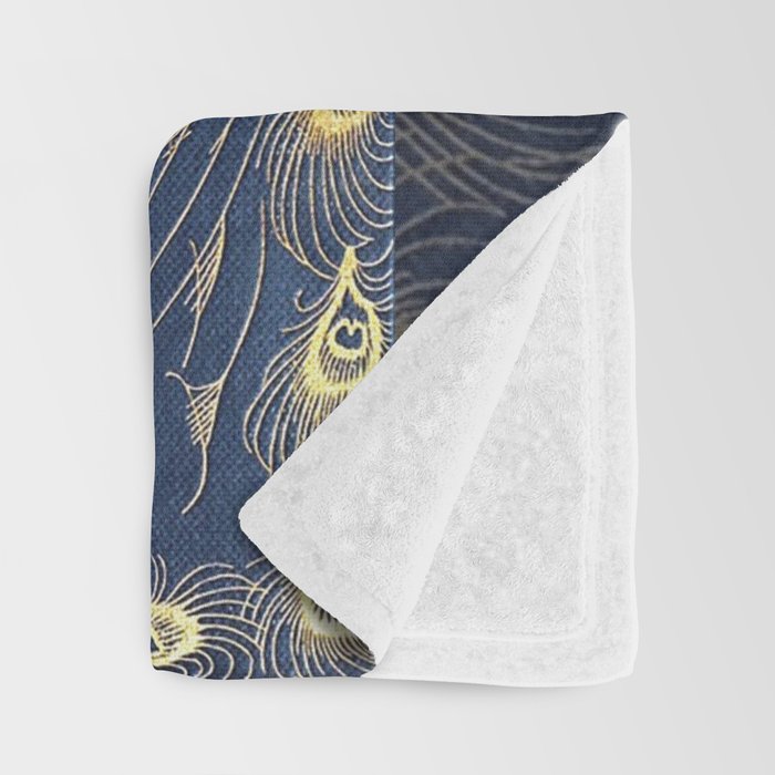 Pride and Prejudice by Jane Austen Vintage Peacock Book Cover Throw Blanket Gallery Image 3