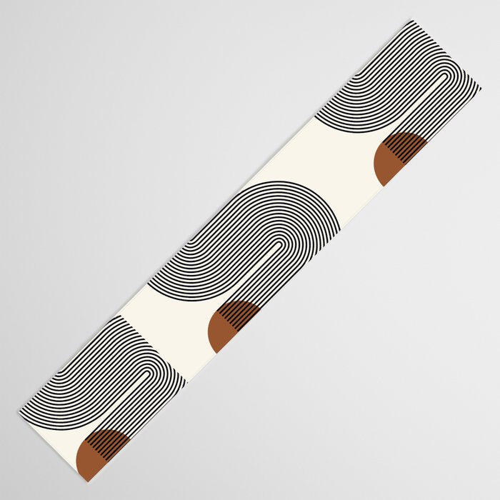 Abstraction_SUN_LINE_POP_ART_Minimalism_S001S Table Runner Gallery Image 3