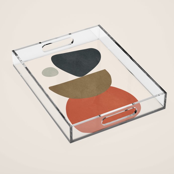 Abstract Balancing Stones Acrylic Tray Gallery Image 1