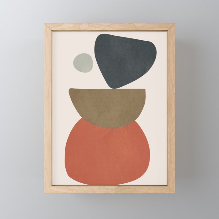 Abstract Balancing Stones Mini Art Print Gallery Image 1