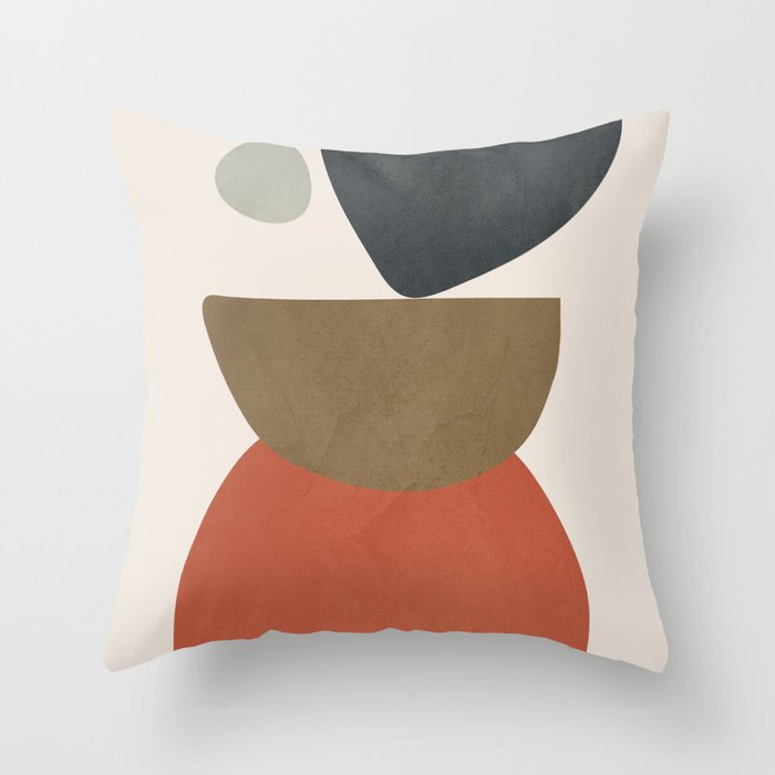Abstract Balancing Stones Throw Pillow Gallery Image 1