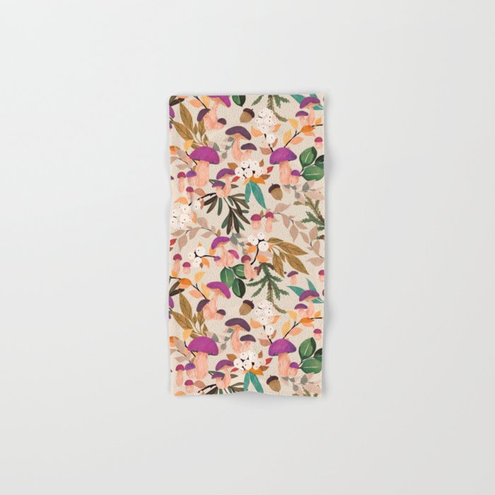 Magic mushroom forest H Bath Towel Gallery Image 1