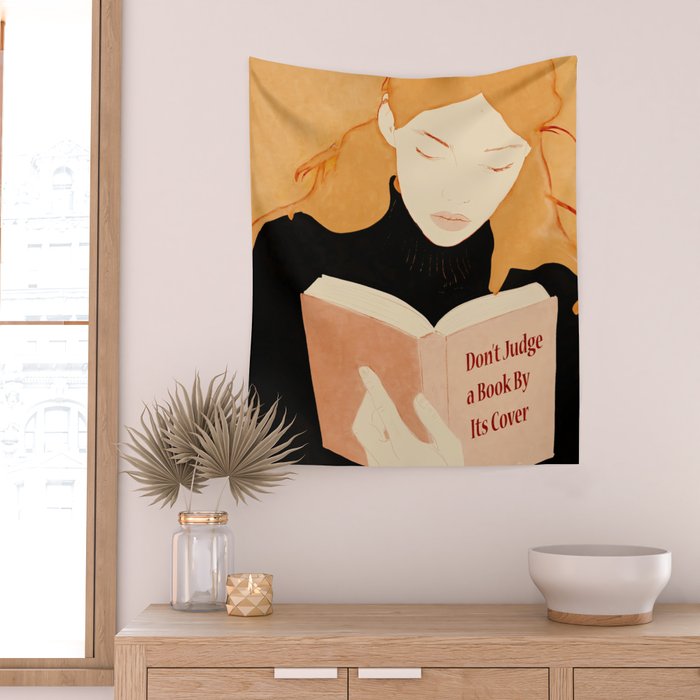 Donât Judge a Book By Its Cover 2 Wall Tapestry Gallery Image 2