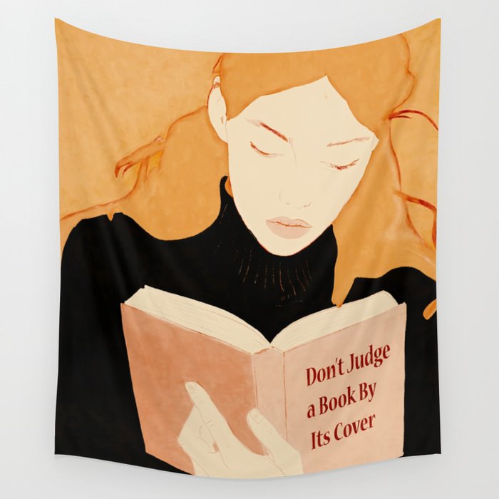 Donât Judge a Book By Its Cover 2 Wall Tapestry Gallery Image 1
