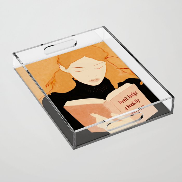 Donât Judge a Book By Its Cover 2 Acrylic Tray Gallery Image 1