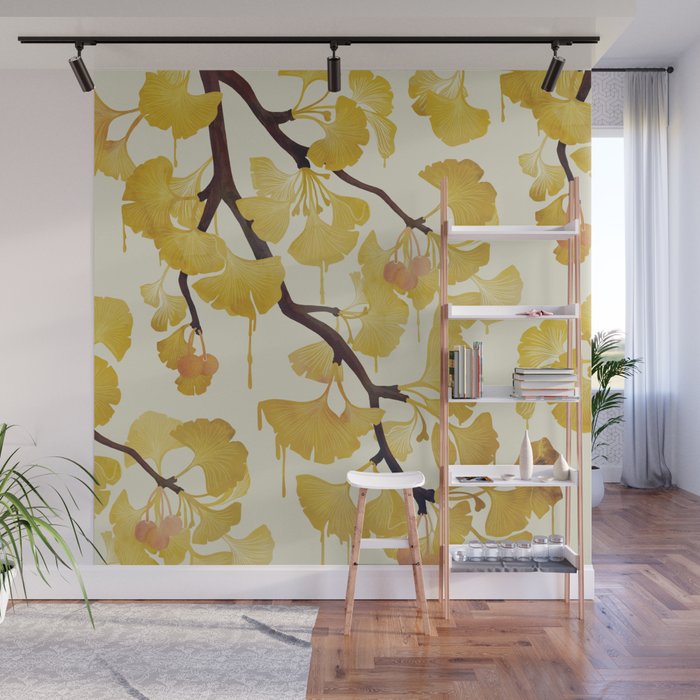 O Ginkgo in Yellow Wall Mural Gallery Image 1