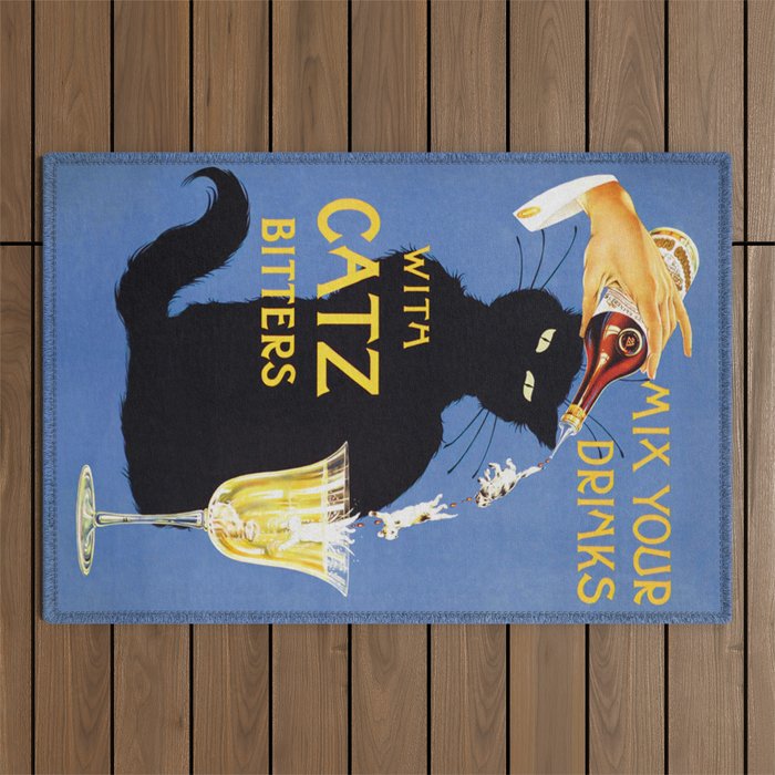 Catz Bitters Vintage Beverage Wall Art Outdoor Rug Gallery Image 1