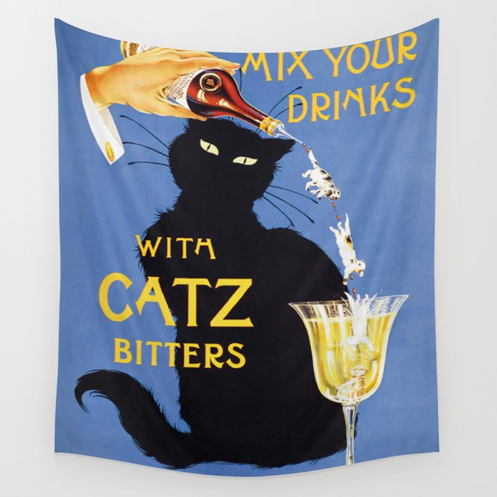 Catz Bitters Vintage Beverage Wall Art Wall Tapestry Gallery Image 1