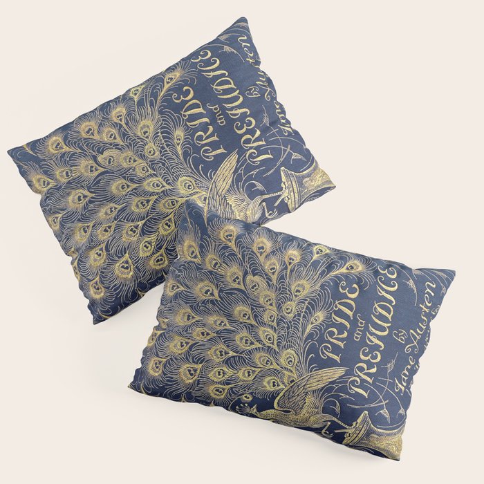 Pride and Prejudice by Jane Austen Vintage Peacock Book Cover Pillow Sham Gallery Image 3
