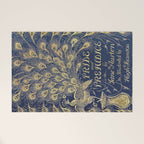 Pride and Prejudice by Jane Austen Vintage Peacock Book Cover Welcome Mat Gallery Image 1