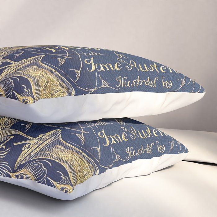 Pride and Prejudice by Jane Austen Vintage Peacock Book Cover Pillow Sham Gallery Image 3